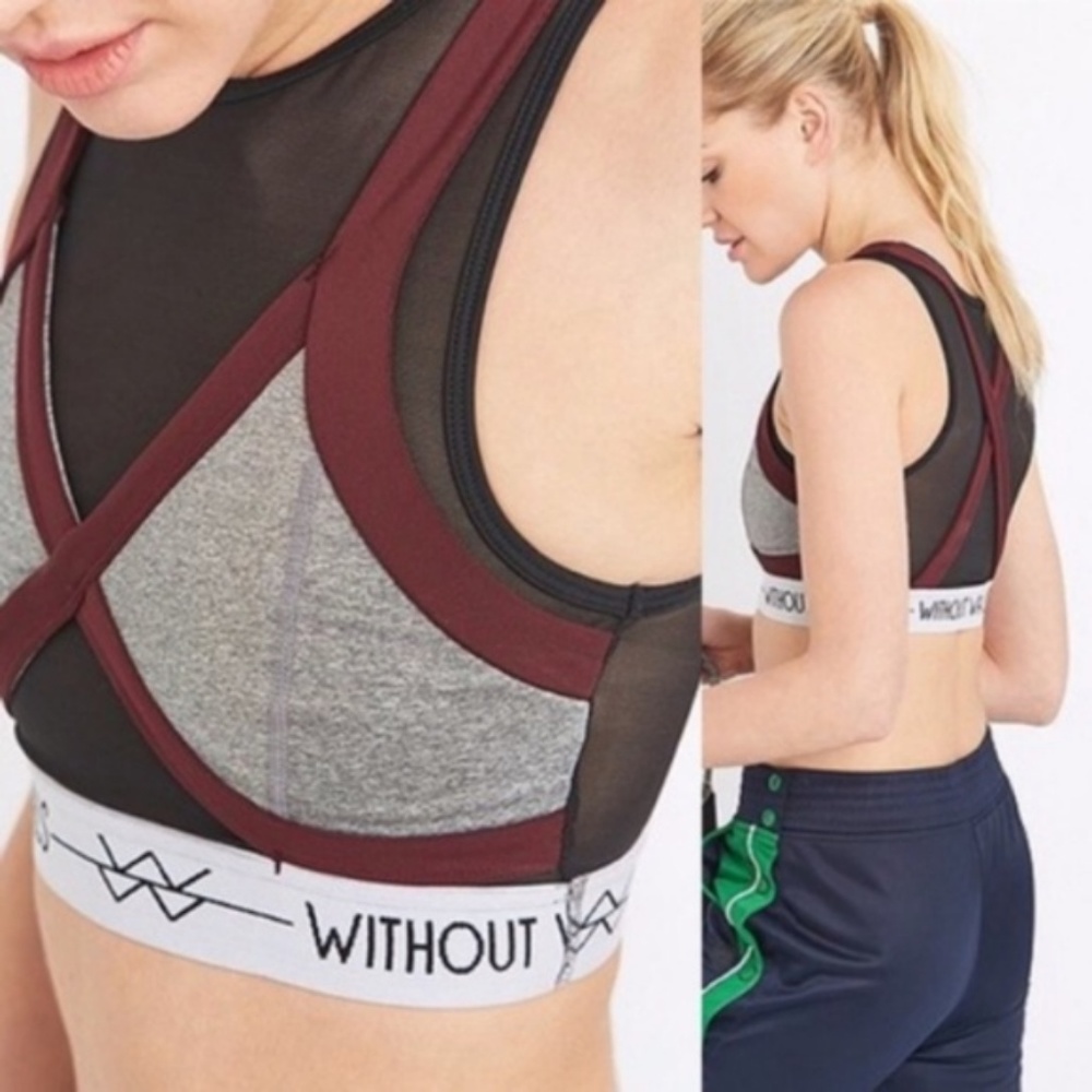 Without Walls Mesh Bra Sheer X Back Cut Out - Picture 3 of 7